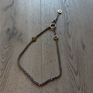 925 Sterling Silver and Gold Necklace